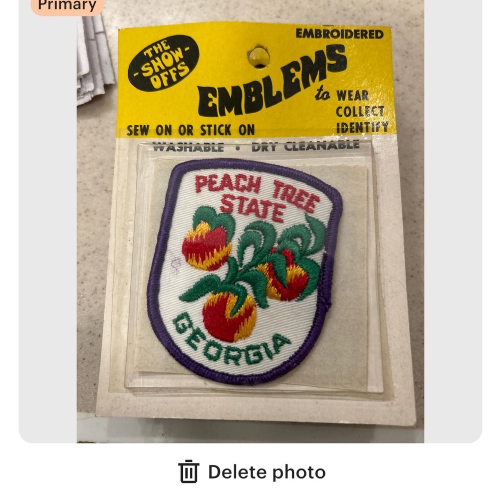 Emblems Embroidered Patch 'The Show Offs' vintage 70s Georgia